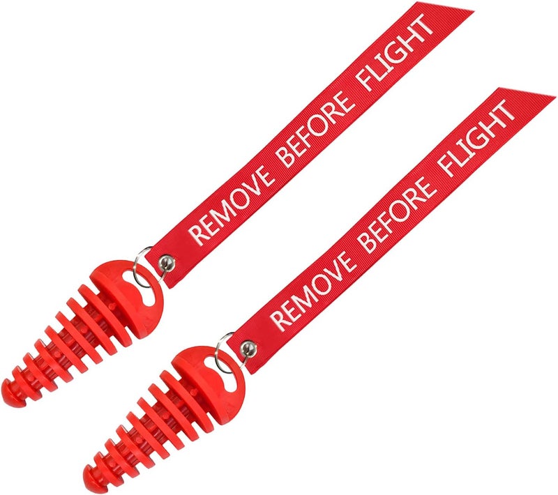 Yourkar 2 PCS Muffler Exhaust Wash Plug, 0.6-1.5 Inch Exhaust Silencer Wash Plug with Streamer, Rubber Exhaust Tail Pipe Cleaning Plug for 2 Stroke Motorcycle Dirt Bike ATV (Red) - Image 1